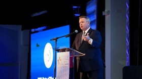 Tarrant County Judge Tim O’Hare addresses the crowd at the Arlington Chamber of Commerce 15th Annual State of the County event.