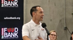 San Antonio Food Bank CEO Eric Cooper speaks at news conference on Nov. 16, 2025