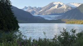 The Mendenhall Lake in Juneau, Alaska. (Peter O'Dowd/Here & Now)