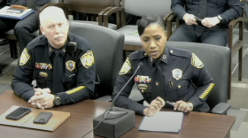 Assistant Chief Don Crowe and Memphis Police Chief C.J. Davis address the Memphis City Council on Tuesday.