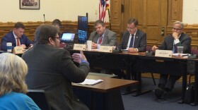 The Citizens Action Coalition's Kerwin Olson expresses his opposition to the TDSIC bill in front of the Senate Utilities committee.