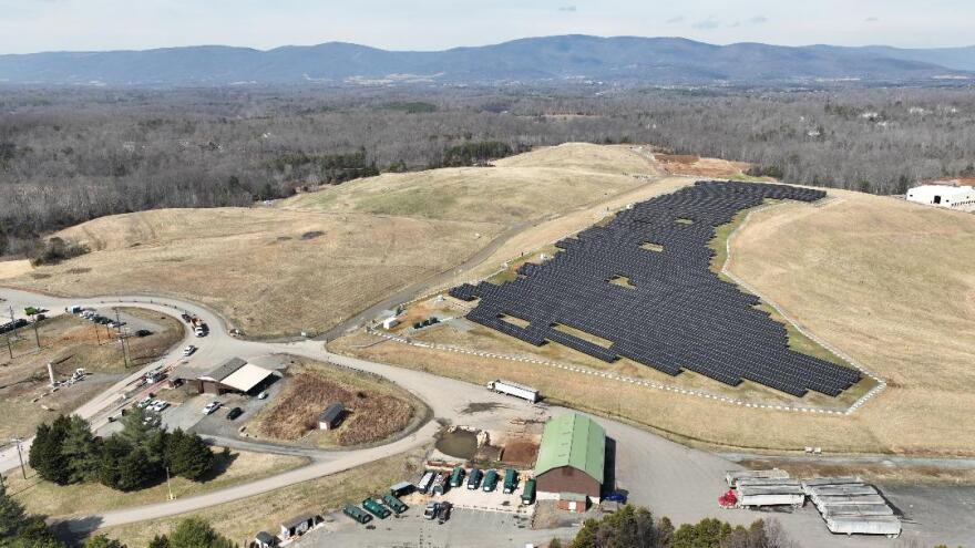 Dominion Energy has covered 14-acres at the Ivy Landfill with solar panels — enough to power 750 homes.