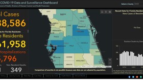 The Florida Department of Health's online coronavirus dashboard shows 1.48 million cases to date
