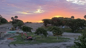 Phipps Ocean Park worksite at sunrise in September.