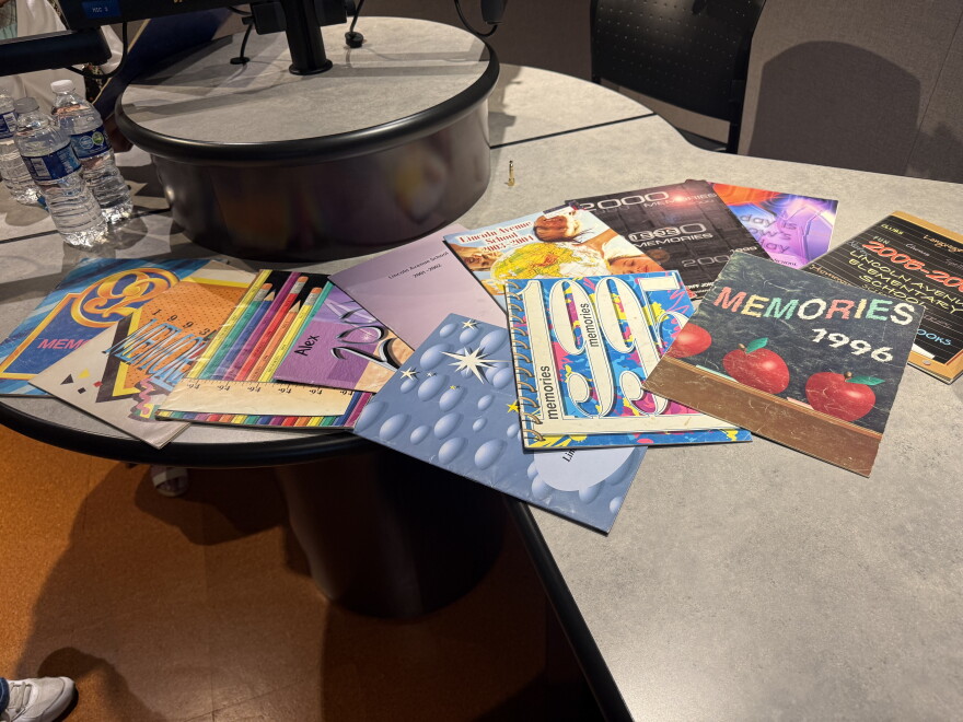 A photo of the yearbook from Lincoln Avenue Elementary 