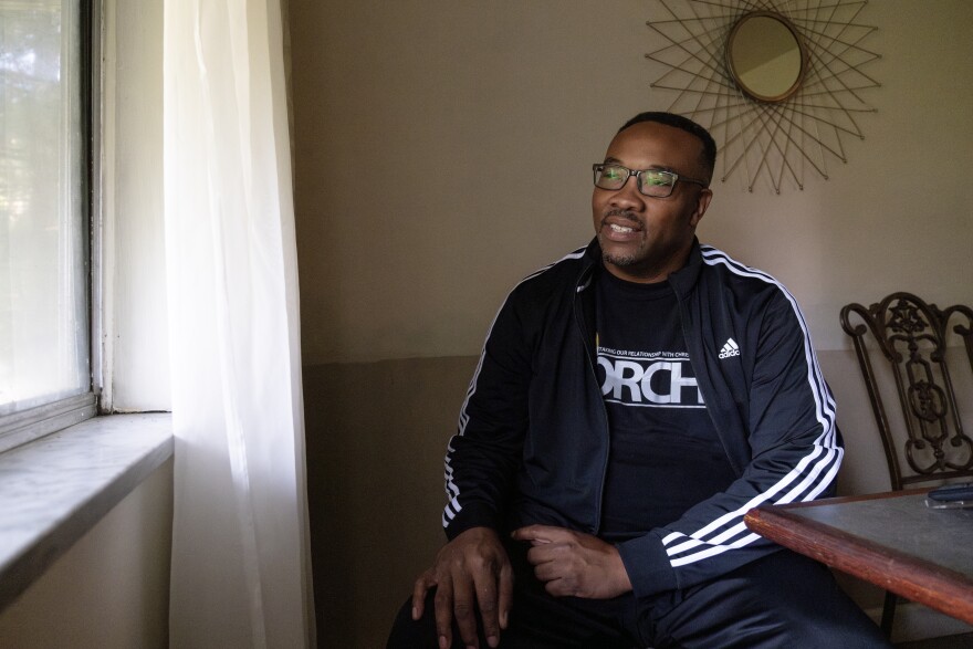 Pastor Paul Ringold photographed at home before service at Warren First Church of the Nazarene on Sunday, Aug. 4, 2024.