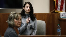 Gypsy Rose Blanchard takes the stand during the trial of her ex-boyfriend Nicholas Godejohn, on Nov. 15, 2018, in Springfield, Mo.