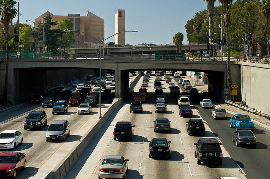 Cars on the freeway