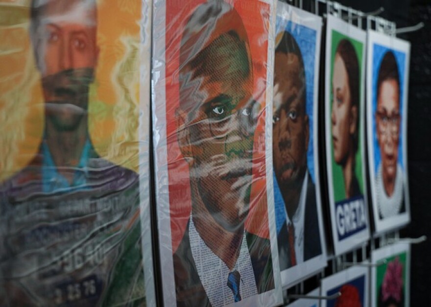 Stylized images of cultural icons are standard fare in Dellaria's portfolio.