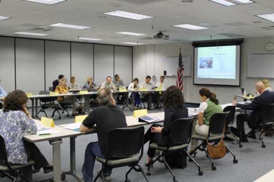 Members of the SunRail Technical Advisory Committee discuss the future of the commuter system. Photo: WMFE