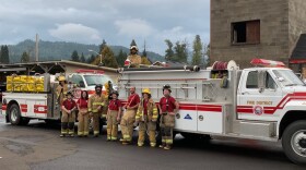 Members of the Row River Fire Response Auxiliary Unit, which was created by volunteers to protect the region from wildfire. They have used two donated fire trucks to fight fires while they work to start an official fire district.