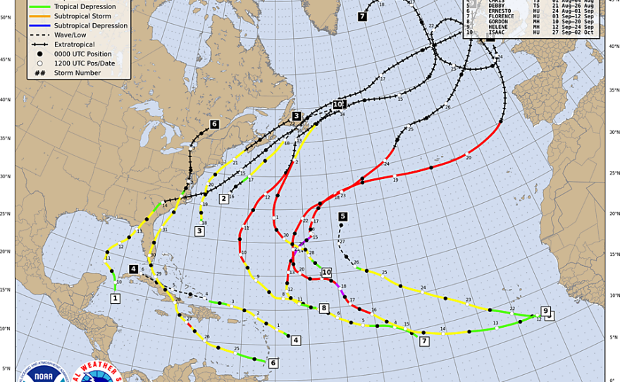 2006 hurricane season historical tracks.