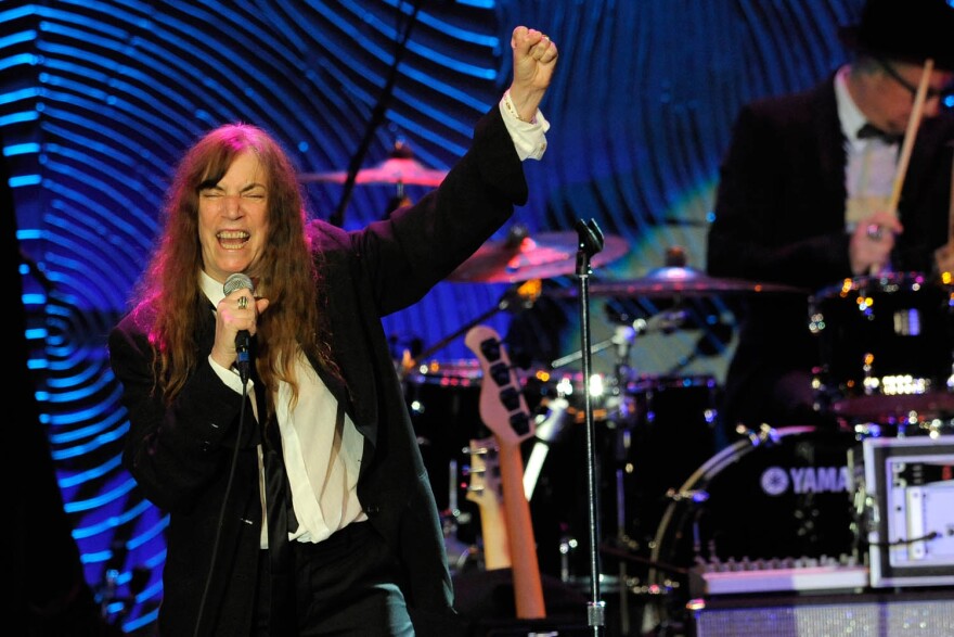 Recording artist Patti Smith performs at a Pre-GRAMMY Gala in Beverly Hills, Calif. (Chris Pizzello/AP)