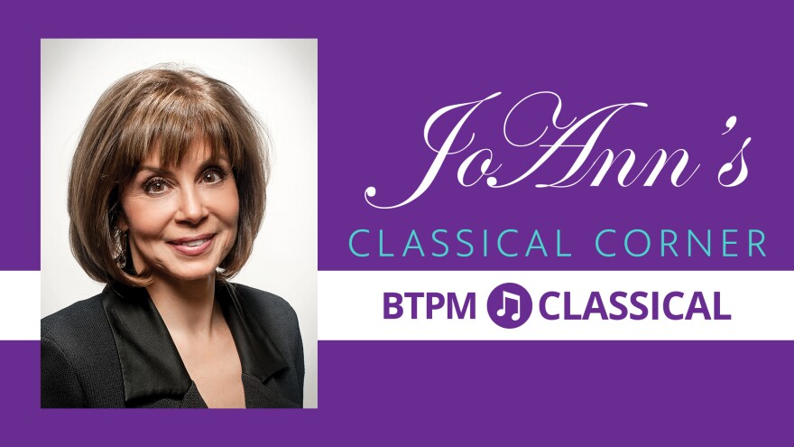 Photo of JoAnn Falletta and text reading "JoAnn's Classical Corner" with the BTPM Classical logo