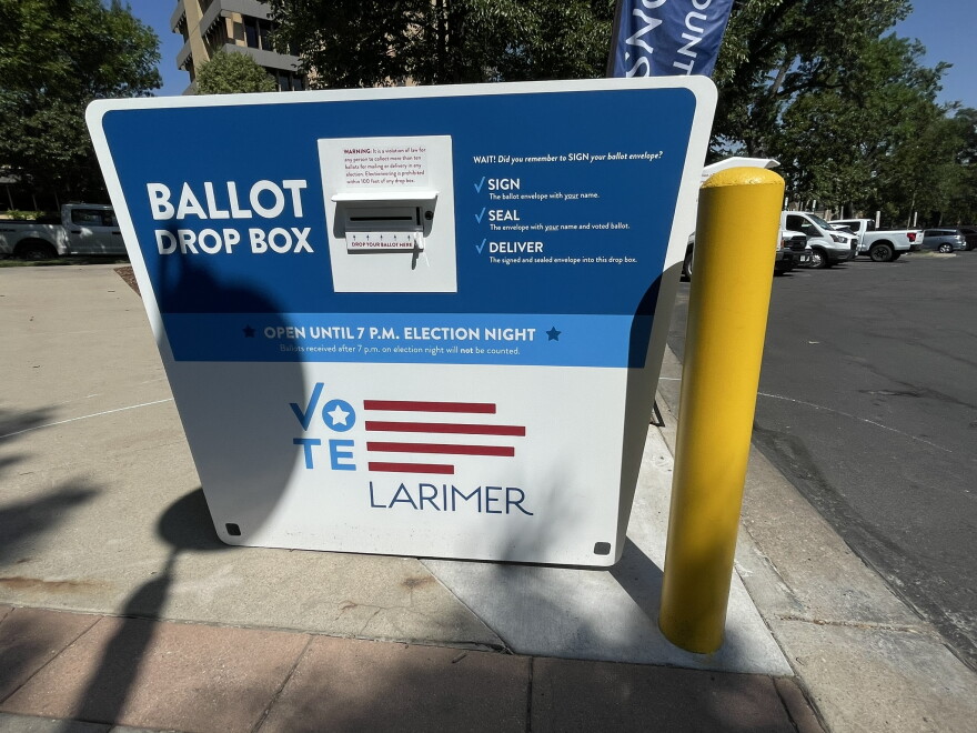 2 A voter ballot drop-off location in Larimer County in downtown Fort Collins on Tues. Jun 30, 2026