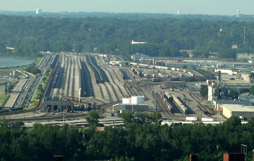 BNSF freight yard in Kansas City, Missouri