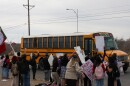 Around 30 students from Estacado High School and the Margaret Talkington School for Young Women Leaders gathered to join with other Texas students protesting actions by Immigration and Customs Enforcement.