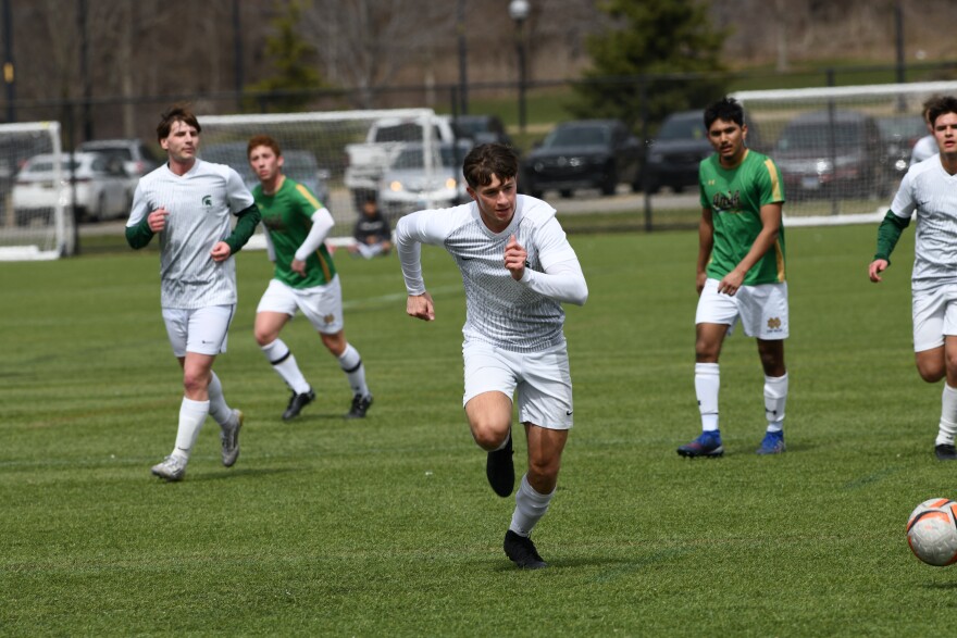 Griffin Ellis catches up with the Notre Dame dribbler.