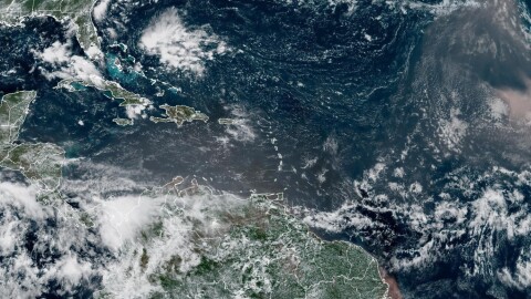 Atlantic basin satellite image from August 6, 2026.