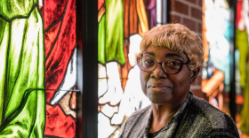 Linda Davis stands for a picture at the Martini Lutheran Church on June 23, 2023. (Dylan Thiessen/The Baltimore Banner)