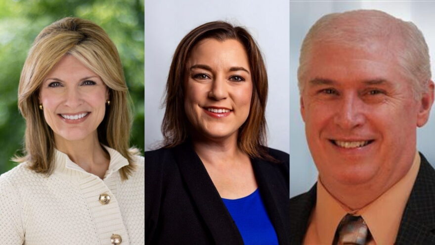 Pictured from left: Elise Nieshalla, Jessica Bailey and John Schick.