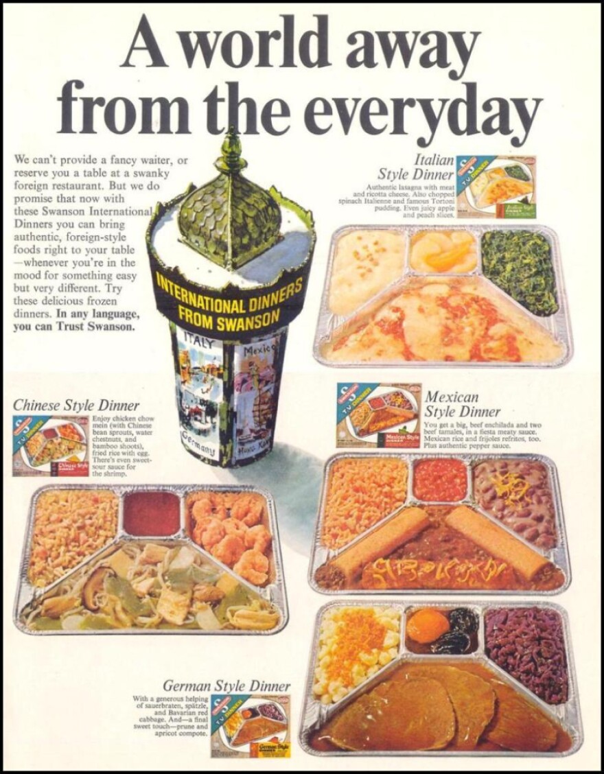 1967 Swanson "International" TV Dinners advertisement