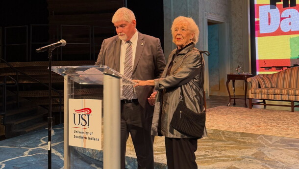 USI President Steve Bridges and Neal Franklin