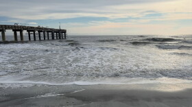 Photo of rough surf along St. Augustine Beach