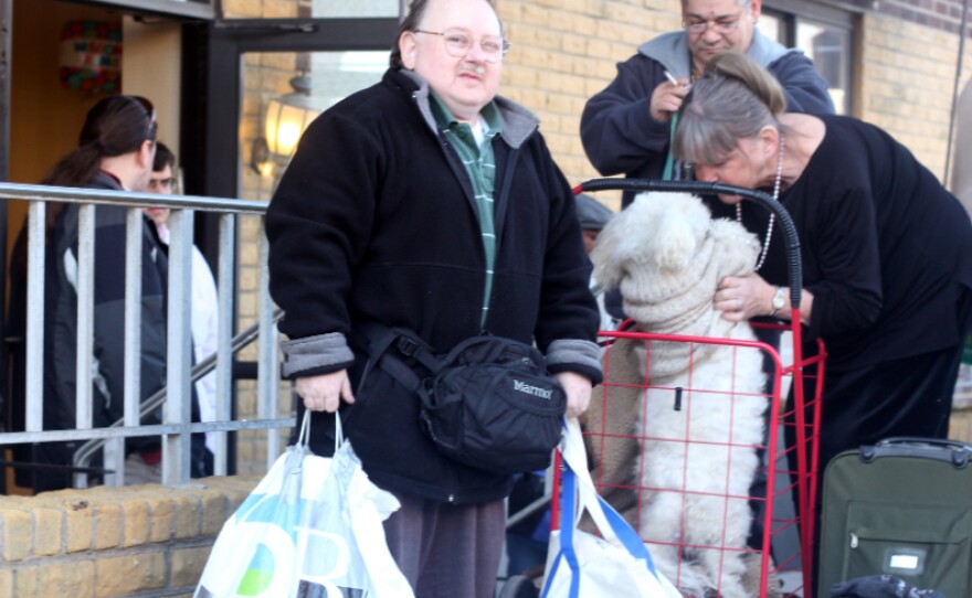Bob Rosenberg was among several residents pleased to be back at Belle Harbor Manor — but nervous about possible losses to looters and cleanup workers.