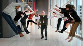 The power of Carl Kasell goes beyond his velvety voice. CREDIT KATIE BURK / NPR