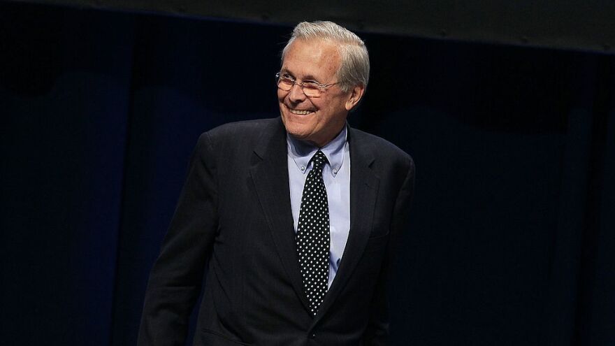 Former Secretary of Defense Donald Rumsfeld, pictured in February 2011, has died, his family announced on Wednesday.