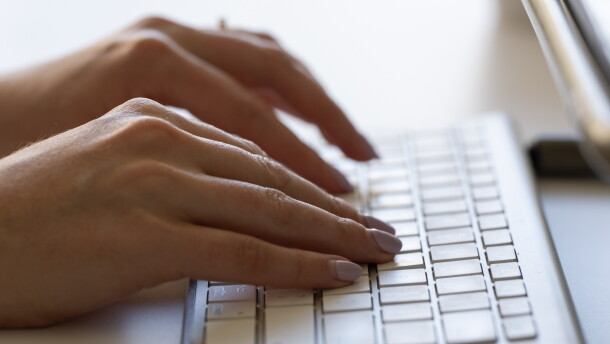 FILE - A person types on a keyboard on June 6, 2024, in Portland, Ore. (AP Photo/Jenny Kane, File)