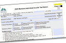 A partial Montana income tax form.