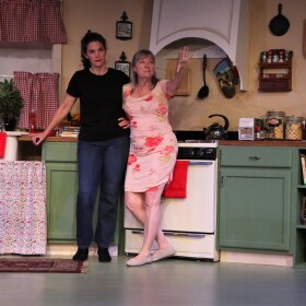 Jennifer Gatti (left) and Callan White co-star in "Roommate" through NC Stage.