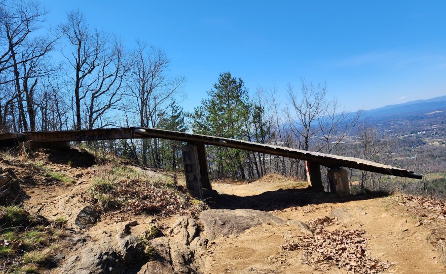 Hang gliding ramp on Hibriten Mountain in North Carolina.