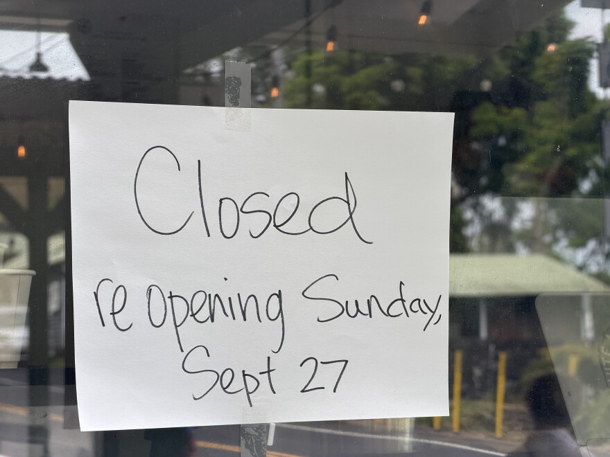 Many small business owners in Hōlualoa on Hawaiʻi Island, including White Nene Coffee Roasters, had to decide on Saturday, Sept. 26, 2026, whether to close or stay open as Hurricane Nolo passed by the island.