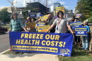 Advocates with Affordable Care for PA organized a 'Care-A-Van' trip in August to call on health insurers to freeze costs as they propose rate hikes.