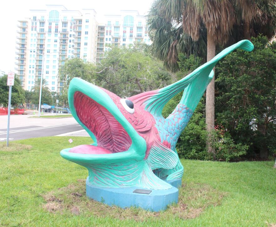 One of the pieces in Art Center Sarasota's outdoor sculpture garden.