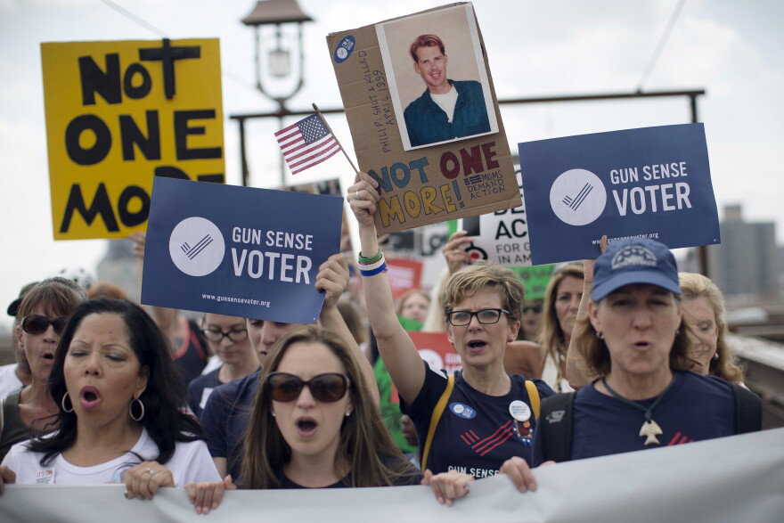 Gun Rights Parade Gun Control Activists March Across The Brooklyn Bridge Demanding Action ...