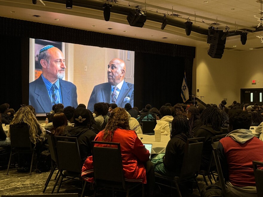 Gathered in the auditorium of the David