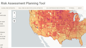 Georgia Tech's COVID-19 Risk Map helps people determine the risk of contracting the virus based upon location and size of group. 