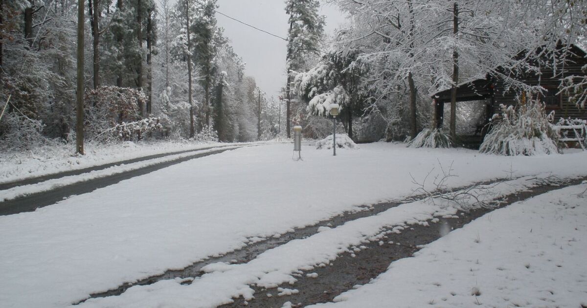 What are the odds of seeing snow for Christmas in South Carolina?