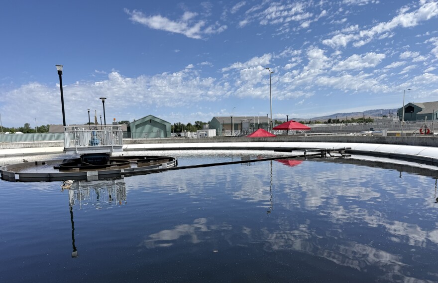 The top of a clarifier at West Boise Water Renewal Facility on May 29, 2026.