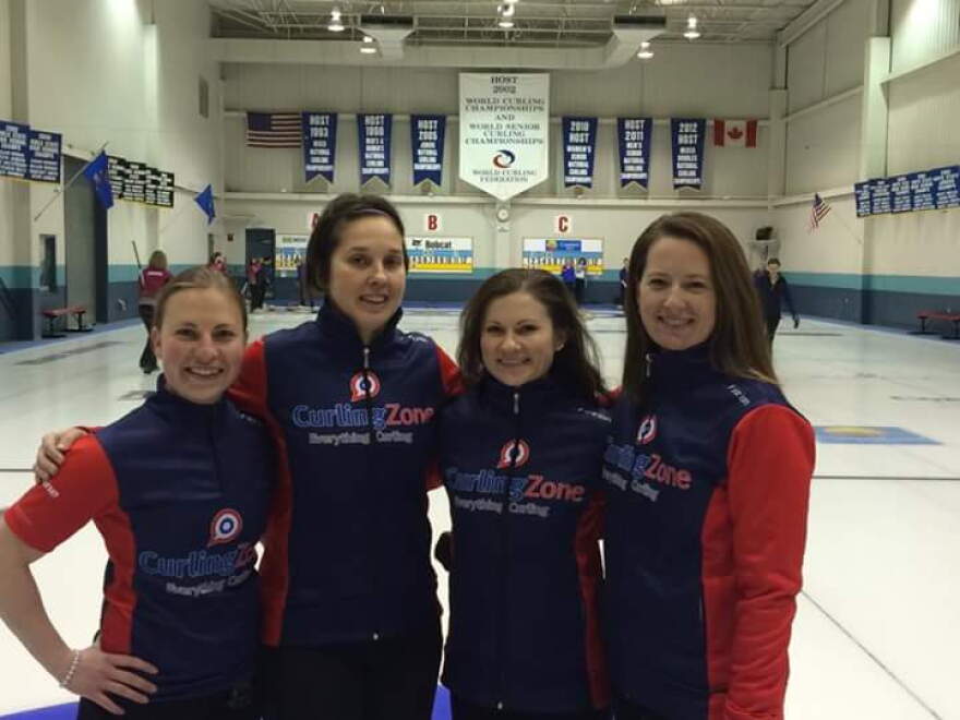 Team McCormick. From left to right: Stephanie Senneker, Emilia Juocys, Courtney George, and Debbie McCormick