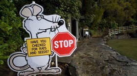 At Ulva Island Bird Sanctuary on Stewart Island, New Zealand, a sign warned visitors in 2008 to check their bags. The fight against invasive predators continues.