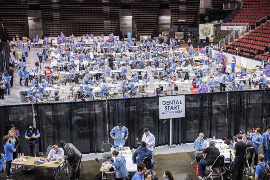 Seattle/King County Clinic at Key Arena will offer free health care to thousands of patients for four days.