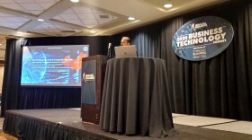 FBI Assistant Special Agent in Charge Robert Middleton speaks at the Indiana Chamber of Commerce’s two-day Business Technology Summit.