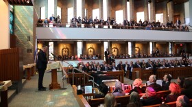 Former U.S. Vice President Al Gore delivers remarks about his friend and former running mate, Joe Lieberman.