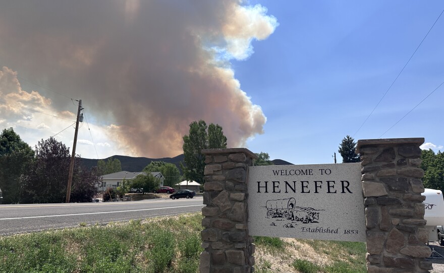 A photo of the Rocky Canyon Fire taken in Henefer, Utah, Aug. 9, 2026.