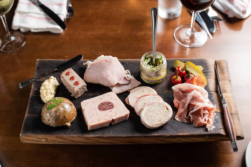 The Rieger's charcuterie board features produce from around the Kansas City area.